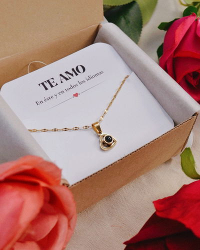 Collar TE AMO en 100 idiomas