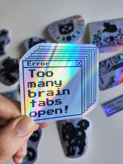Sticker Holo Brain Tabs
