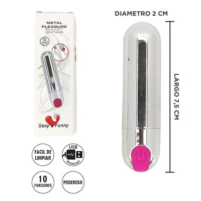 Bala vibradora con carga usb