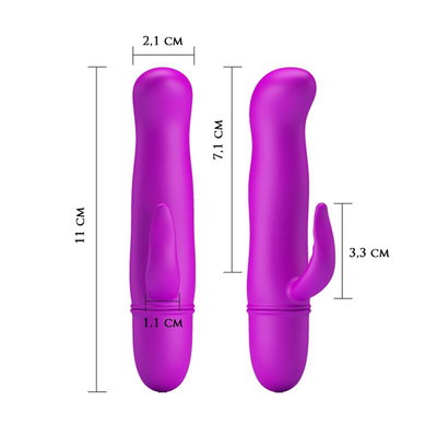Vibrador estimulador con masajeador de clítoris