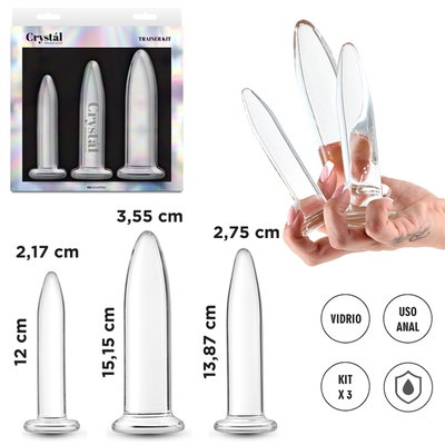 Kit 3 dilatadores transparentes