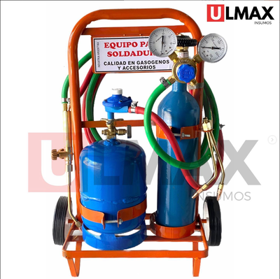 Equipo OXIGAS - Linea PRO - El más completo (Garrafa 1 kg x Tubo 1/2 m³)