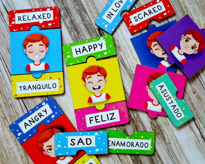 PUZZLE EMOCIONES Inglés/ Castellano 