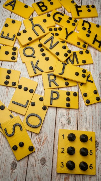FICHAS ABECEDARIO TINTA Y BRAILLE + MÓDULO GENERADOR
