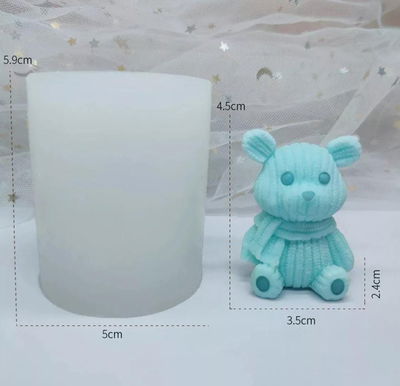 Molde de Silicona Osito con Bufanda bm2338/Q7