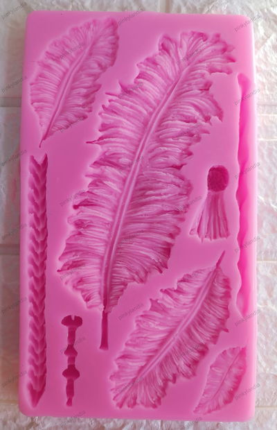 Molde de Silicona Plumas/ Cordón / Borla REPOSTERIA DECORACION
