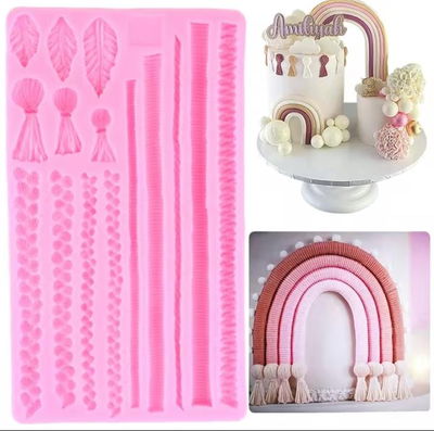 Molde de Silicona Placa Cordones REPOSTERIA DECORACION