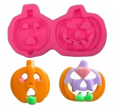 Molde de Silicona Cara calabaza de Halloween 