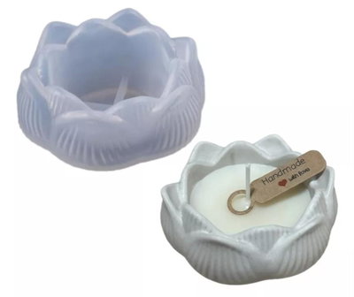 Molde Silicona  Flor de Loto abierta  CUENCO 3072 YESO CEMENTO