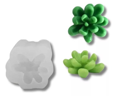 Molde de Silicona Flor Suculenta 3289 J3 CEMENTO YESO VELA