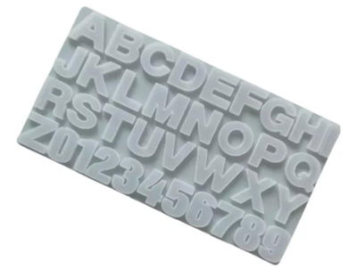 Molde de Abc letras Clásicas Resina YESO CEMENTO RESINA
