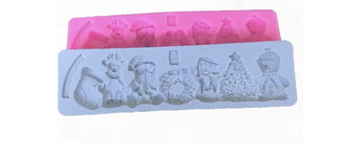 NAVIDAD Molde de Silicona Navidad Guarda x7 PASTELERIA DECORACION