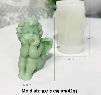 Molde de Silicona ANGEL YESO VELA CEMENTO
