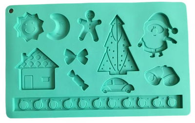 Molde Silicona Plancha de Navidad