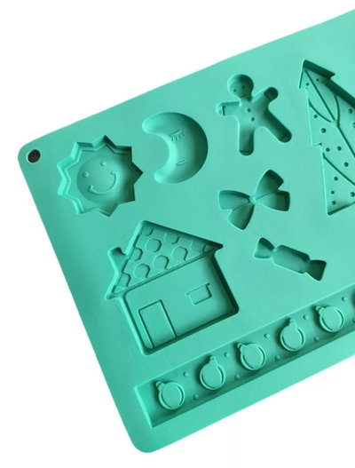 NAVIDAD Molde de Silicona Navidad Placa Multi Forma REPOSTERIA DECORACION
