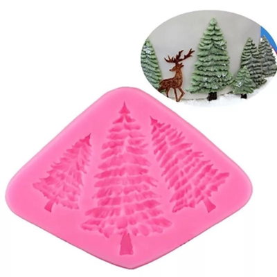 NAVIDAD Molde de Silicona Navidad Pino/Arbolito x 3 REPOSTERIA DECORACION