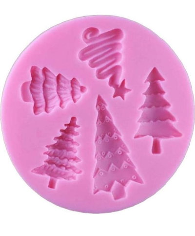 NAVIDAD Molde de Silicona  Pino/ arbolito x 5 REPOSTERIA DECORACION
