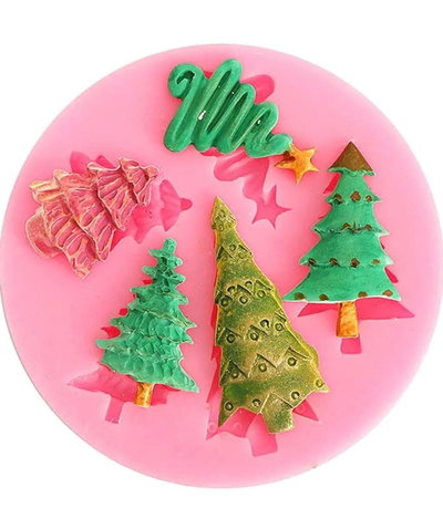 NAVIDAD Molde de Silicona  Pino/ arbolito x 5 REPOSTERIA DECORACION