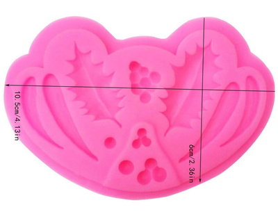 Molde de Silicona Hojas Muérdago y Bayas REPSOTERIA DECORACION
