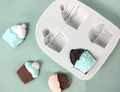 Molde de Silicona CupCakes x4
