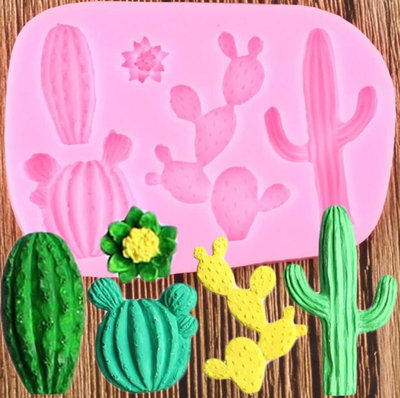 Molde de Silicona Cactus x 3 REPOSTERIA DECORACION