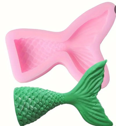 Molde de Silicona Cola de Sirena Pequeña REPOSTERIA DECORACION PORCELANA FRIA