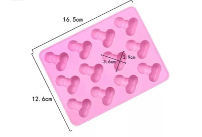 Molde de Silicona Mini Pene Erótico REPOSTERIA DECORACION
