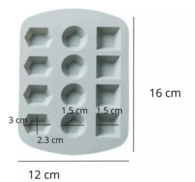 Molde de Silicona Diamantes x12 REPOSTERIA DECORACION