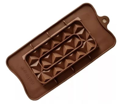 Molde de Silicona  Tableta chocolate  Triangular 