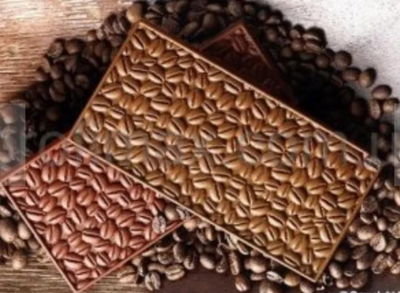 Molde de Silicona Tableta Chocolate Granos de Café