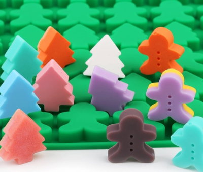 NAVIDAD Molde de Silicona Pino Jengibre X 76 cavidades REPOSTERIA VELA