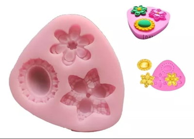 Molde de Silicona Flores  y Marco