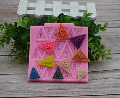 Molde de Silicona Números  Banderines