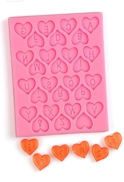 Molde de Silicona Letras Corazón 