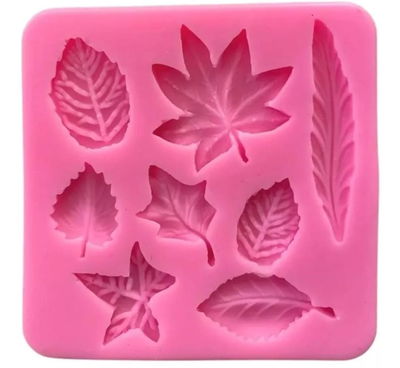 Molde de silicona diferentes tipos de hojas REPOSTERIA DECORACION