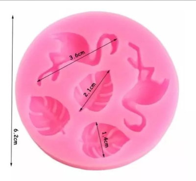 Molde de Silicona Flamenco y Hojas Tropicales REPOSTERIA DECORACION