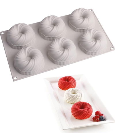 Molde de Silicona ROSCA X6 REPSOTERIA DECORACION VELA