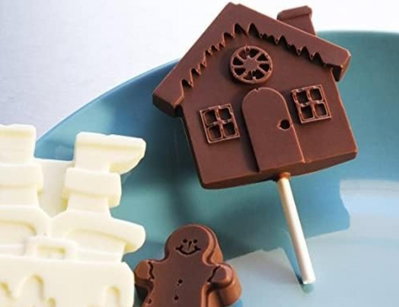 NAVIDAD Molde de Silicona Navidad Casita Jengibre REPOSTERIA DECORACION VELA
