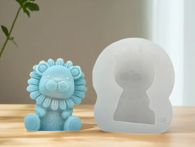 Molde de  Silicona León  VELA YESO CEMENTO