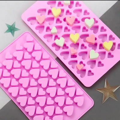 Molde de Silicona  Corazones Mini  X56 REPOSTERIA DECORACION VELA