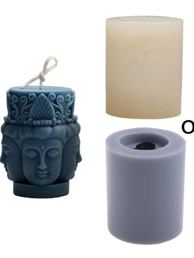Molde de Silicona Buda 4 Caras VELA YESO CEMENTO (3454)