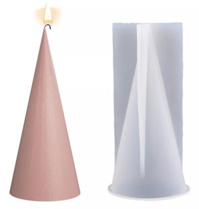 Molde de Silicona Cono Para Vela VELA YESO CEMENTO NAVIDAD (M5)
