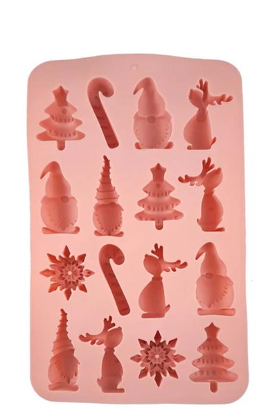 NAVIDAD Molde de Silicona Navidad 16 Figuras REPOSTERIA DECORACION VELA
