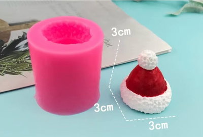 Molde de Silicona Gorrito Navidad VELA CEMENTO YESO K5