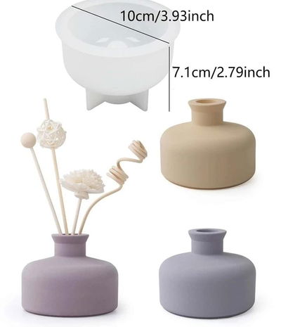Molde de Silicona FLORERO / DIFUSOR  3618 YESO VELA CEMENTO