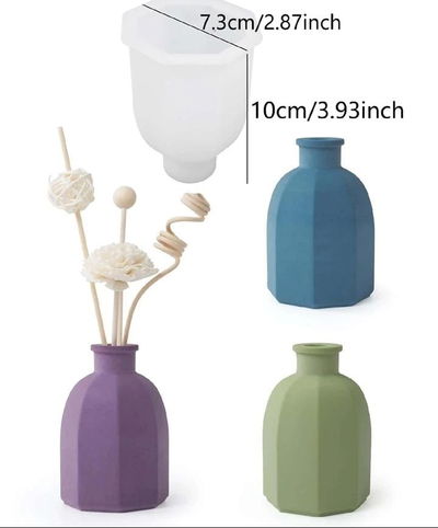 Molde de Silicona FLORERO DIFUSOR 3621 VELA YESO CEMENTO