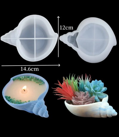 Molde de SIlicona CUENCO CARACOL 3479 VELA YESO CEMENTO
