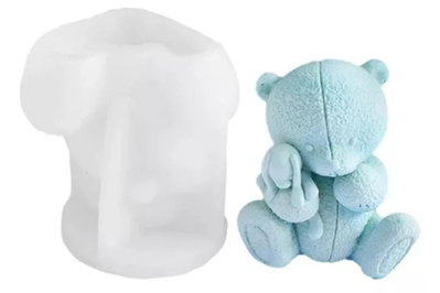 Molde de Silicona OSO PELUCHE VELA YESO CEMENTO 3187