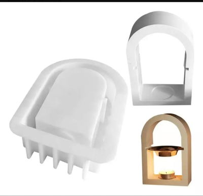 Molde de Silicona Porta Vela Difusor Arco YESO CEMENTO VELA 3278 