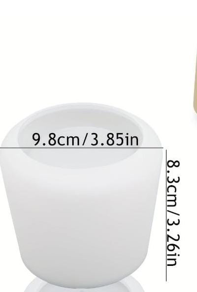 Molde de Silicona FLORERO/ CONTENEDOR LISO VELA YESO CONCRETO 3260